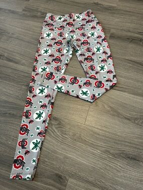 Ohio State Logo Grey Leggings with Logo Accents